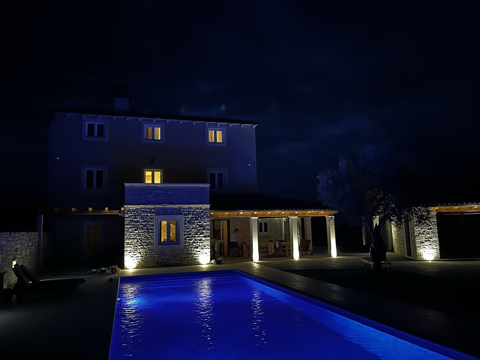 Villa Kata at night